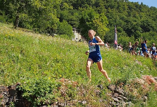 Kasie Enman competing at the 2017 Mountain Running Championships 