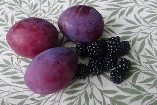 Plums and blackberries