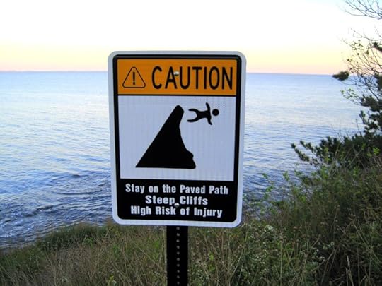 Image result for man walking off cliff