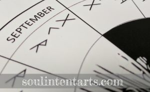 The Runic Calendar - September - by S. Kelley Harrell, Soul Intent Arts