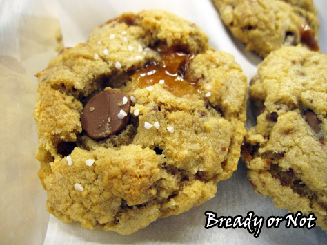 Bready or Not: Caramel Pretzel Chocolate Chip Cookies 