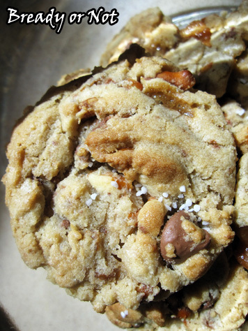 Bready or Not: Caramel Pretzel Chocolate Chip Cookies 