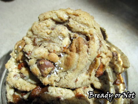 Bready or Not: Caramel Pretzel Chocolate Chip Cookies 