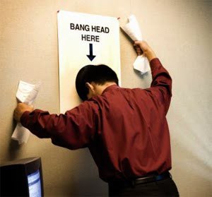 Image result for banging your head against a wall