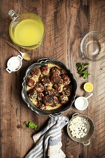 One-Pot Lamb and Spinach Meatballs with Orzo