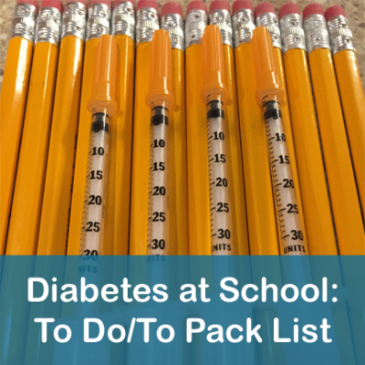 Diabetes at School To Do List