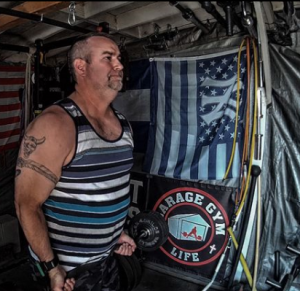 michael wailes uses a set of diy jack stand bases for a curl station