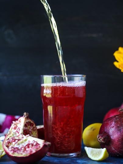 pomegranate shandy recipe I howsweeteats.com