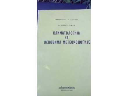 KLIMATOLOGIJA SA OSNOVAMA METEREOLOGIJE