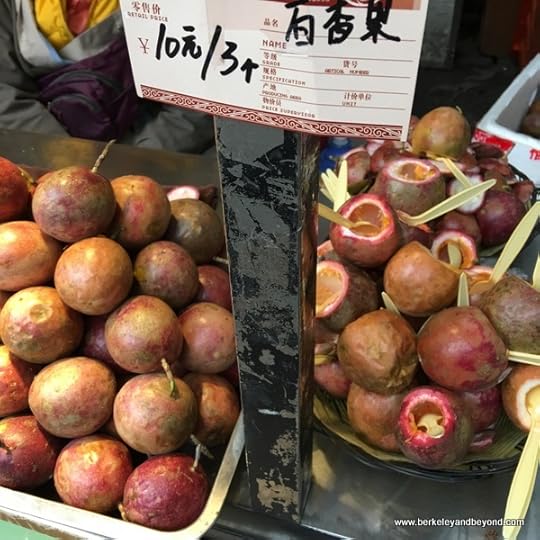passion fruit snack on Jinli Old Street in Chengdu, China
