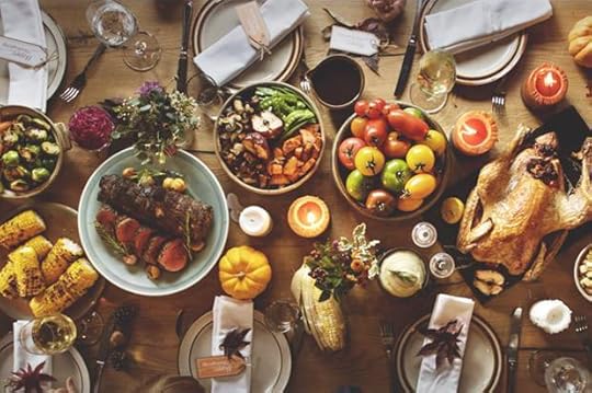 Thanksgiving Celebration Traditional Dinner Table Setting Concep