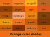orange color chart