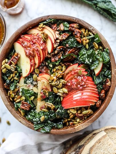 harvest honeycrisp kale salad I howsweeteats.com