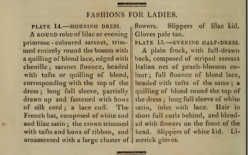 Text for Ackermann's Fashion plates, September 1814