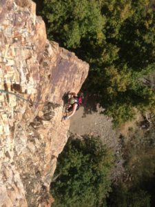 Me on the side of a mountain, trying to figure out how to get out of this situation.