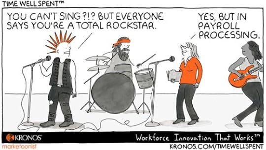 Kronos, Kronos Rock Star, payroll rock star, payroll, time will spent, cartoon