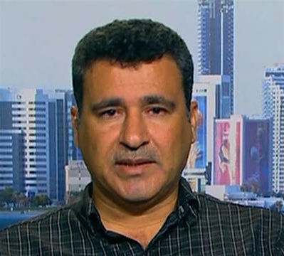 Al-Jazeera journalist Salah al-Ejaili, in a screenshot from an appearance on Democracy Now!