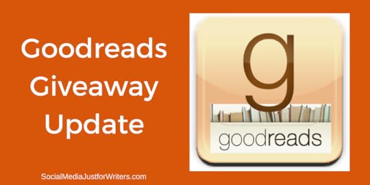 Goodreads Giveaway Update