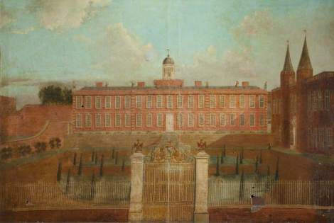 Knowsley Hall by an unknown artist; Astley Hall Museum and Art Galler