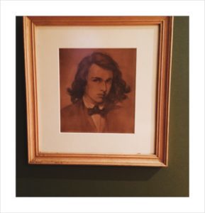 Rossetti's dashing self portrait which hangs in my front room