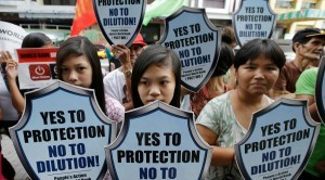 Philippines safeguards protest