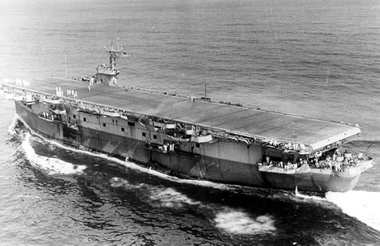 Auxiliary carrier USS Bogue (ACV-9) underway near Norfolk, VA, 20 June 1943 (US Navy photo)