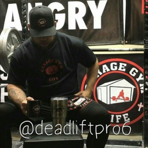 @deadliftpro6 Garage Gym Life shorts, harder faster more vicious tee and ball cap