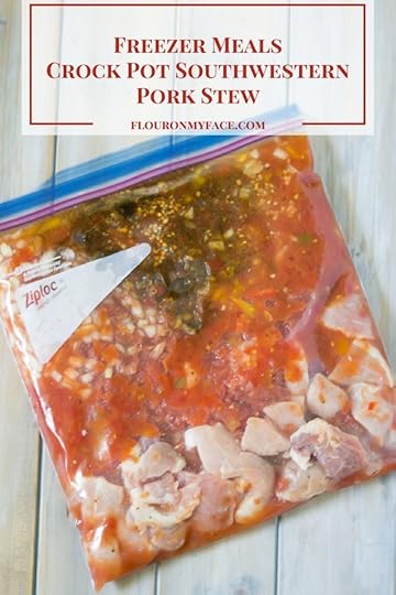Freezer-Meals Crock Pot Slow Cooker Southwestern Pork Stew Recipe via flouronmyface.com