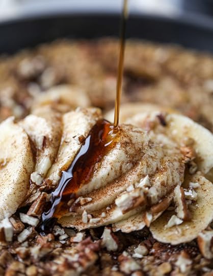 banana, bourbon and pecan baked oatmeal I howsweeteats.com