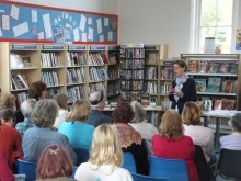 Pauline Rowson giving a library talk
