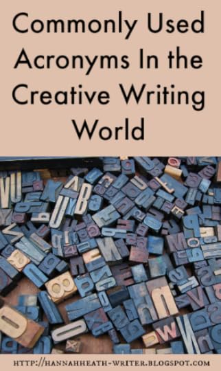 Commonly Used Acronyms In the Creative Writing World
