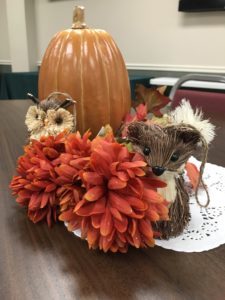 October table setting of praise and thanks