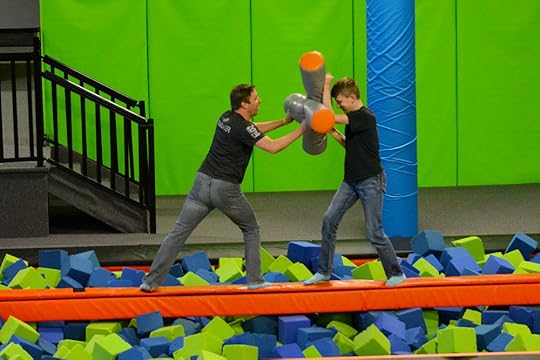 Showing Jude how it's done.