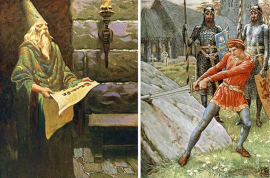 Merlin by Frank Godwin & The Sword in the Stone by Walter Crane