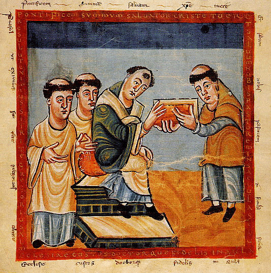 Clerics with tonsures