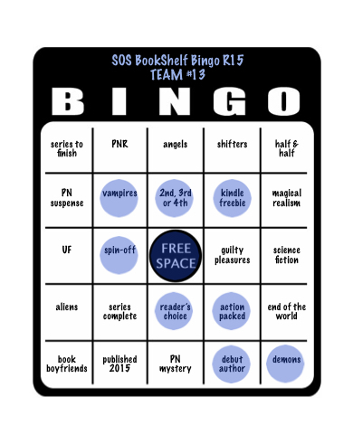 SOS book shelf bingo card