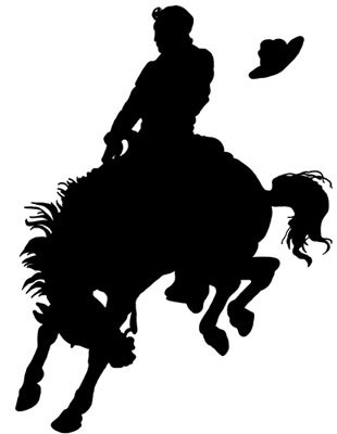 bucking horse silhouette