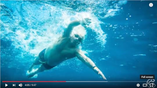 Ed displays TI form in mid-swim—streamlined legs and