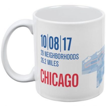 2017 Chicago Marathon Pixel Map Mug