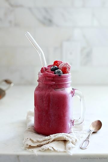This beautiful purple berry cauliflower smoothie is a delicious way to eat more veggies!