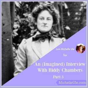 Biddy Chambers, imagined interview, biography privacy concerns, biographer, diaries, letters, Oswald Chambers, My Utmost for His Highest, Michelle Ule