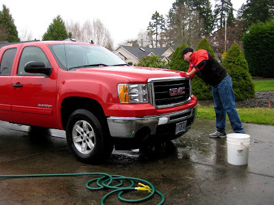 Image result for washing truck in the rain
