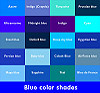 blue color chart