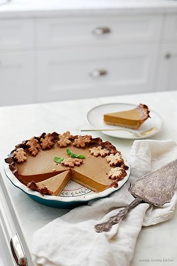 This delicious pumpkin pie has a gluten free almond flour crust!