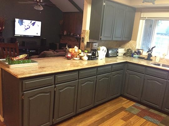 black chalk paint kitchen cabinets