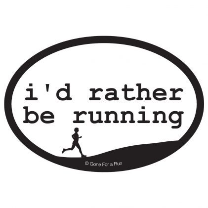 Rather Be Running Car Magnet, $4