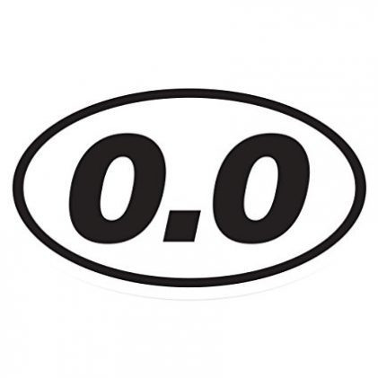 0.0 Car Magnet, $5