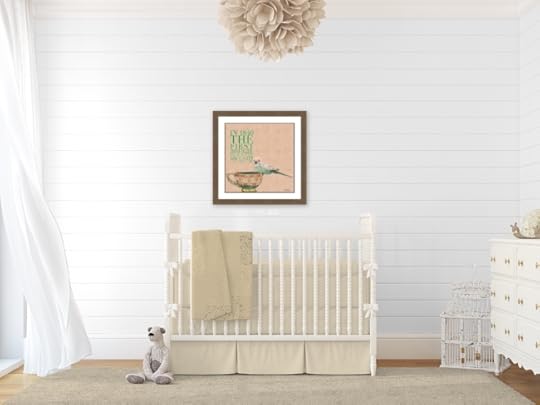 Budgie Nursery Wall Art Great Baby Shower Gift