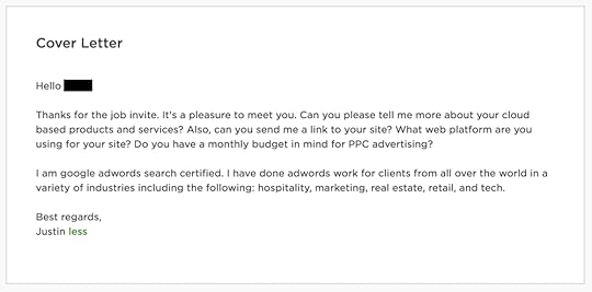 Upwork Proposal Template: Justin Proposal
