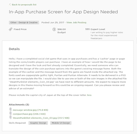 Upwork Proposal Template: Gray Job Description